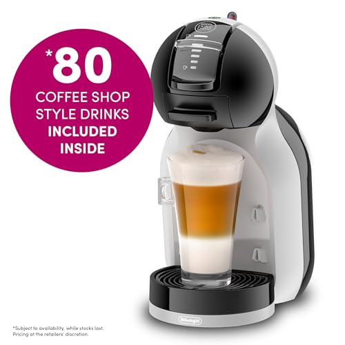 NESCAFÉ Dolce Gusto EDG155.BG Mini-Me Automatic Coffee Machine Black & Arctic Grey by De’Longhi - Starter Kit