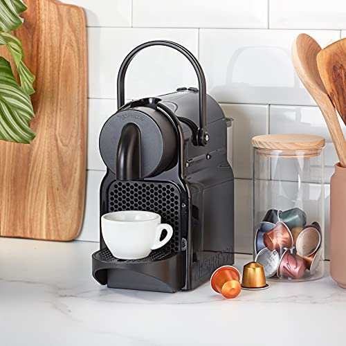 Nespresso DeLonghi EN 80.B - Inissia Capsule Coffee Pod Machine - Auto Brew Stop, fast Heat-up, auto Off - 0.8 Liters, 19 Bar - incl. 16 Pods - black