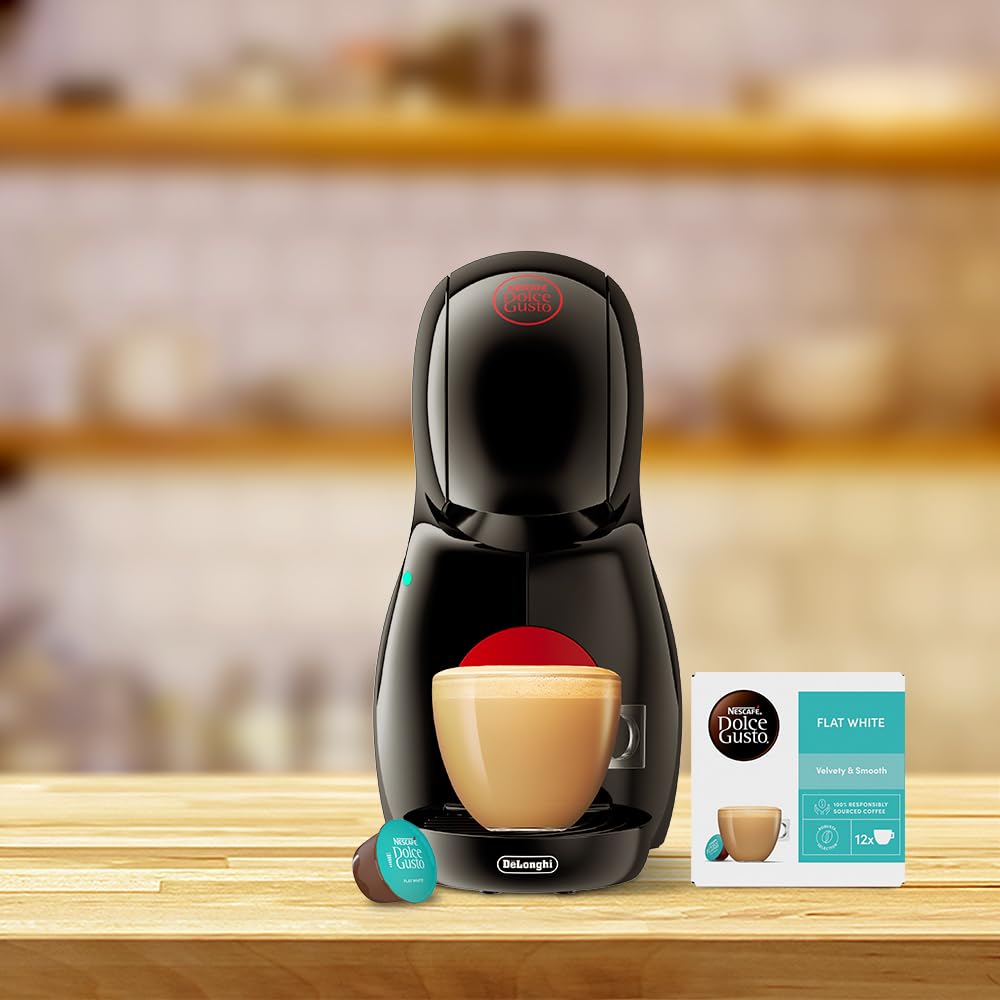NESCAFÉ Dolce Gusto EDG210.B Pod Coffee Machines Piccolo Coffee XS Manual Coffee Machine black red by De’Longhi Black Coffee Machine