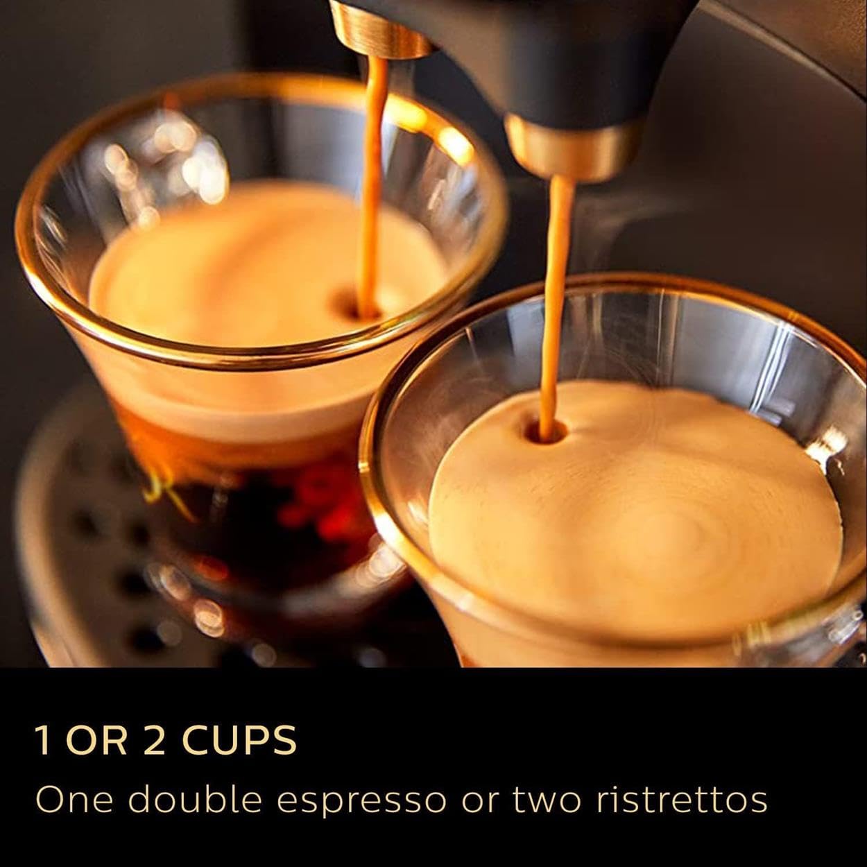 Philips L'OR Barista Sublime Capsule Coffee Machine, Double Shot, 1 or 2 Cups, Full Coffee Menu, Black (LM9012/60)