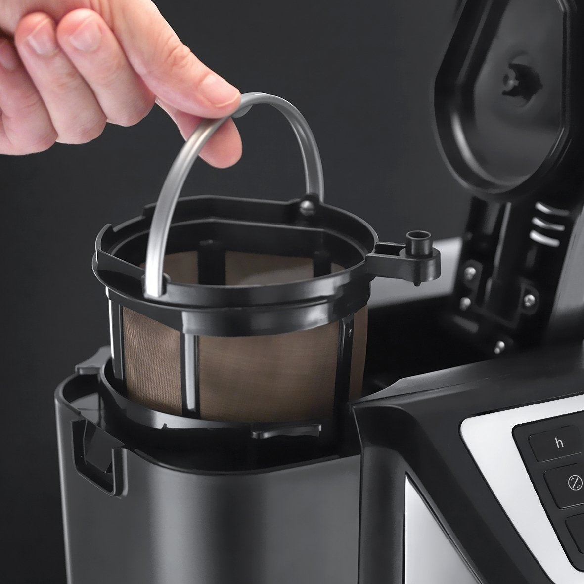 Russell Hobbs Chester Grind & Brew Filter Coffee Machine, Bean to cup, Quiet brew technology, 1.5L Carafe/12 cups, 4-12 Cup brewing option, 22000