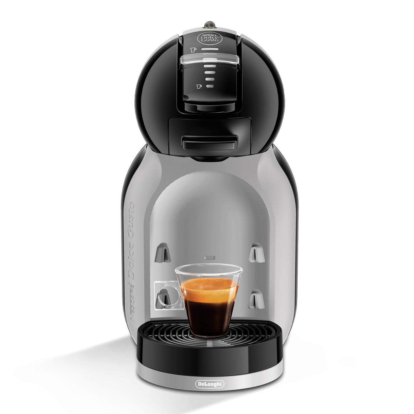 NESCAFÉ Dolce Gusto EDG155.BG Mini-Me Automatic Coffee Machine Black & Arctic Grey by De’Longhi - Starter Kit