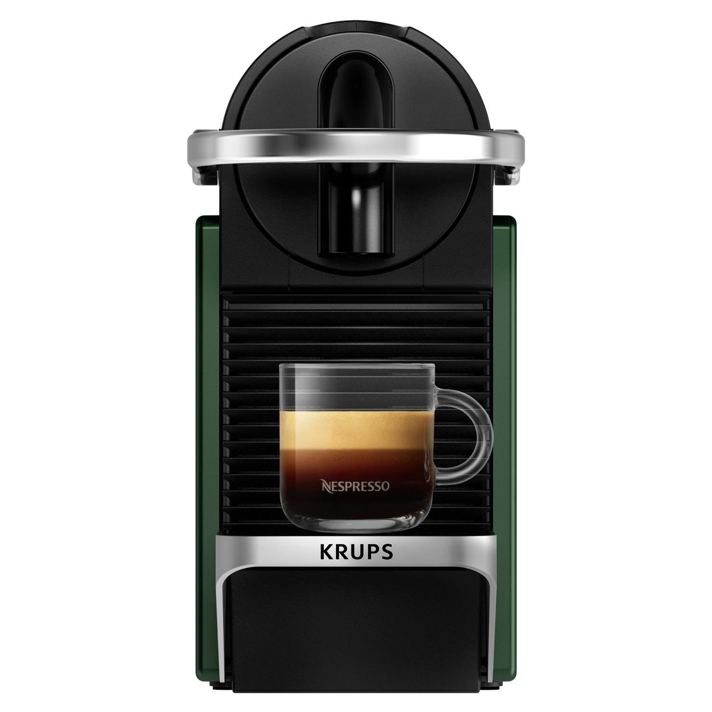 Nespresso Pixie Coffee Pod Machine by Krups, Compact Espresso Maker for Original Pods, 19-Bar High Pressure, Fast Heat-Up, Dark Green XN3063G0
