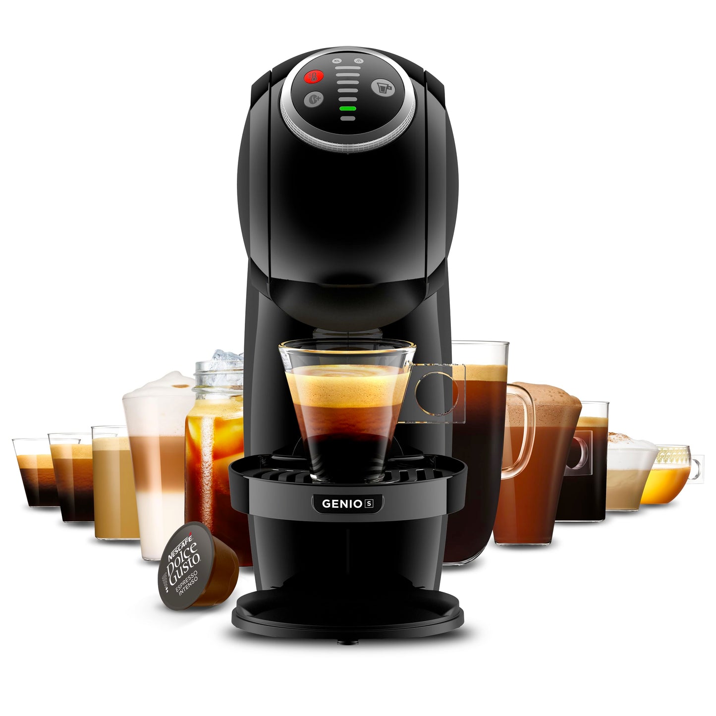 NESCAFÉ EDG315.B Dolce Gusto Pod Coffee Machines Genio S Plus Automatic coffee machine Black by Delonghi Black