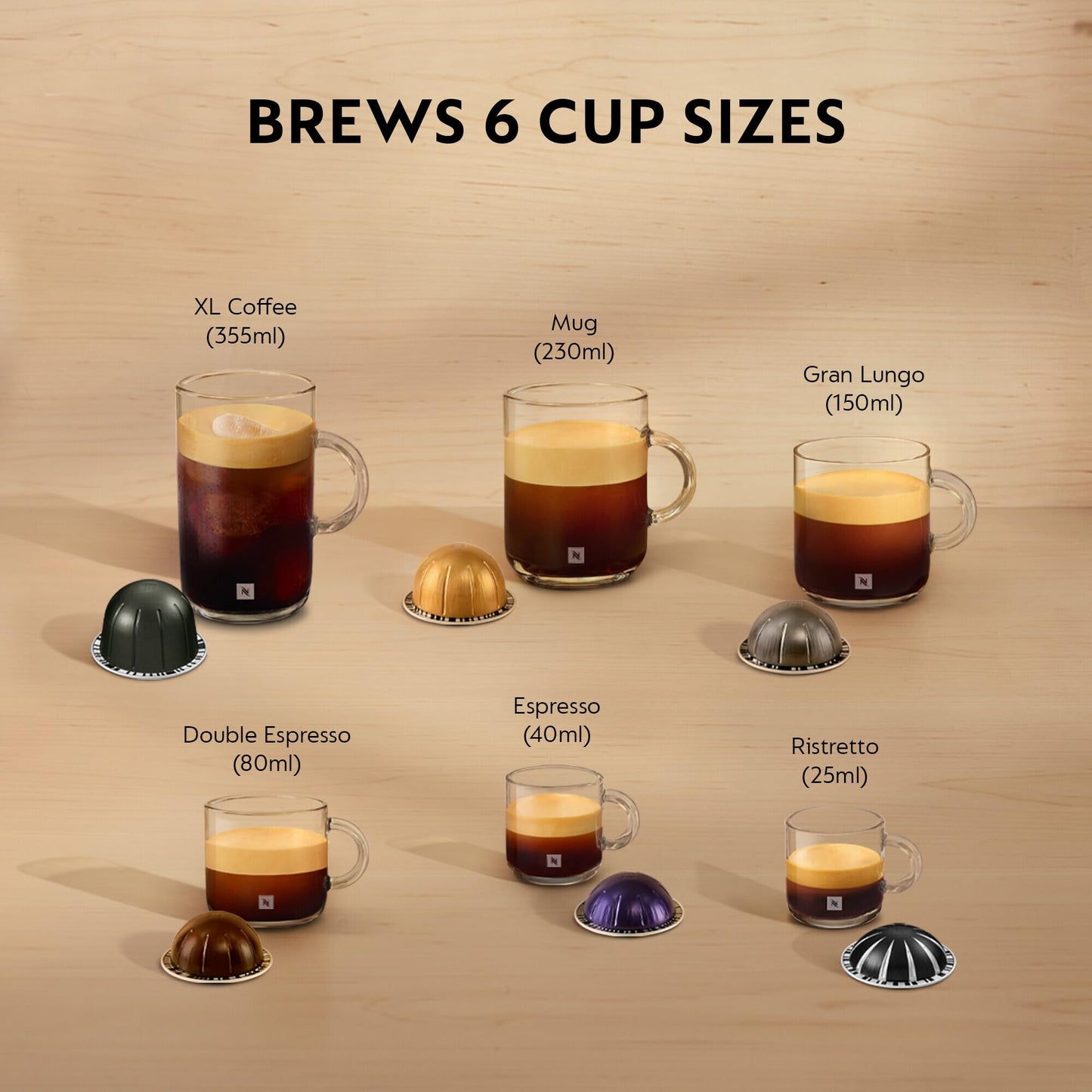 Nespresso Vertuo Pop Coffee Machine by De'Longhi, Over 30 Varieties of Pods, Compact Footprint, Americano, ENV90.B, Black