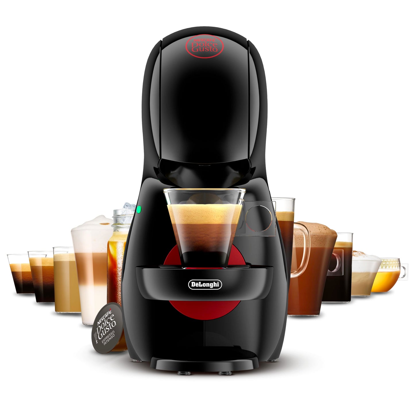 NESCAFÉ Dolce Gusto EDG210.B Pod Coffee Machines Piccolo Coffee XS Manual Coffee Machine black red by De’Longhi Black Coffee Machine