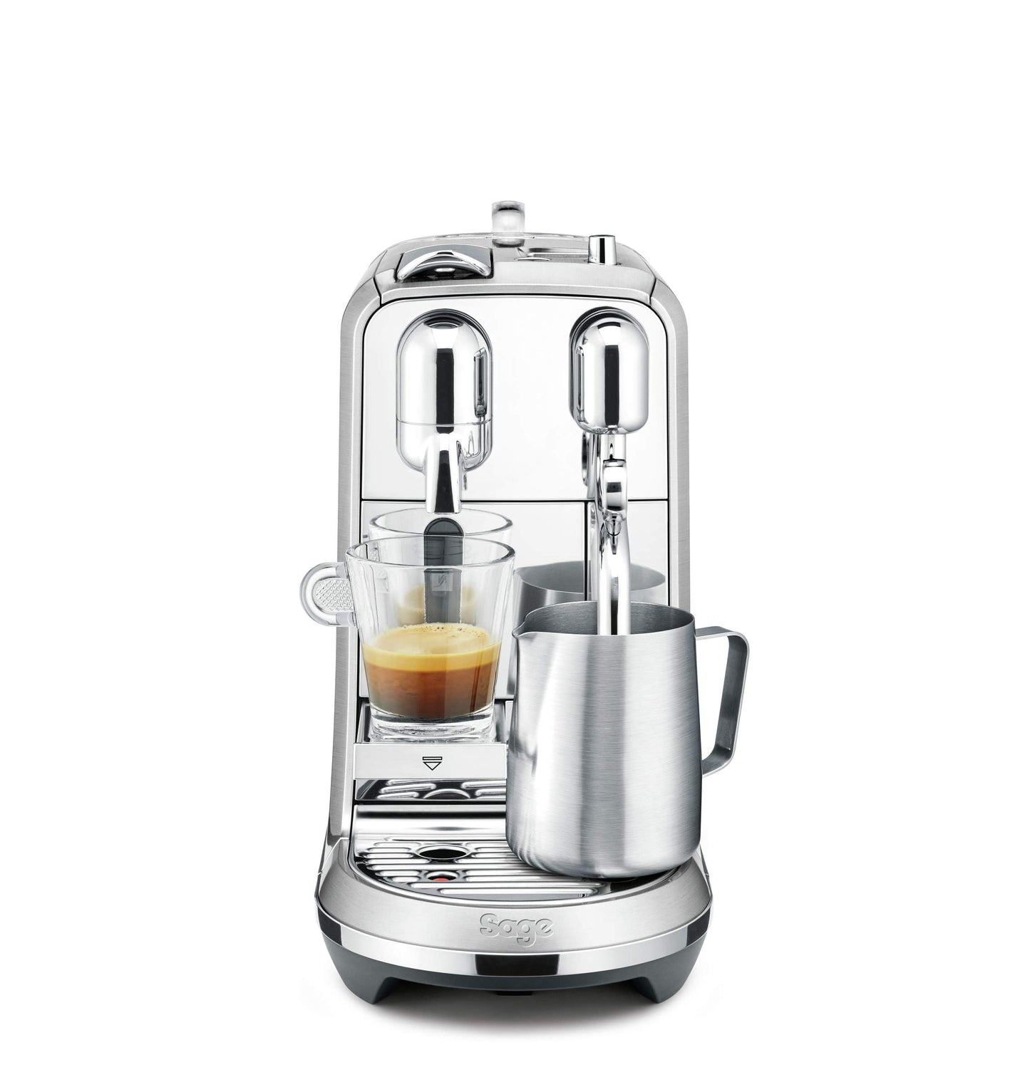 Nespresso Creatista Plus Automatic Pod coffee machine with milk frother wand for Espresso, Cappuccino & Flat White by Sage in Brushed Stainless Steel
