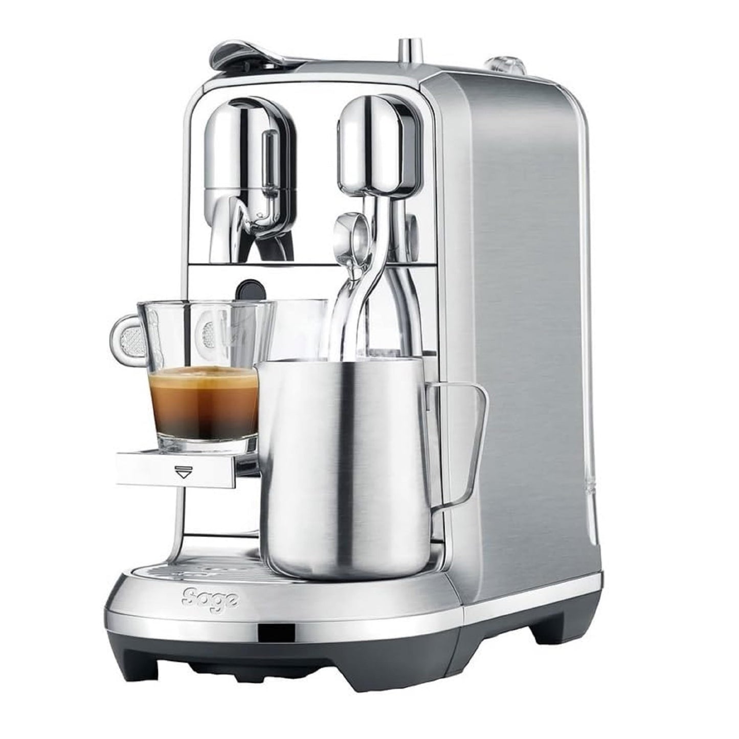 Nespresso Creatista Plus Automatic Pod coffee machine with milk frother wand for Espresso, Cappuccino & Flat White by Sage in Brushed Stainless Steel