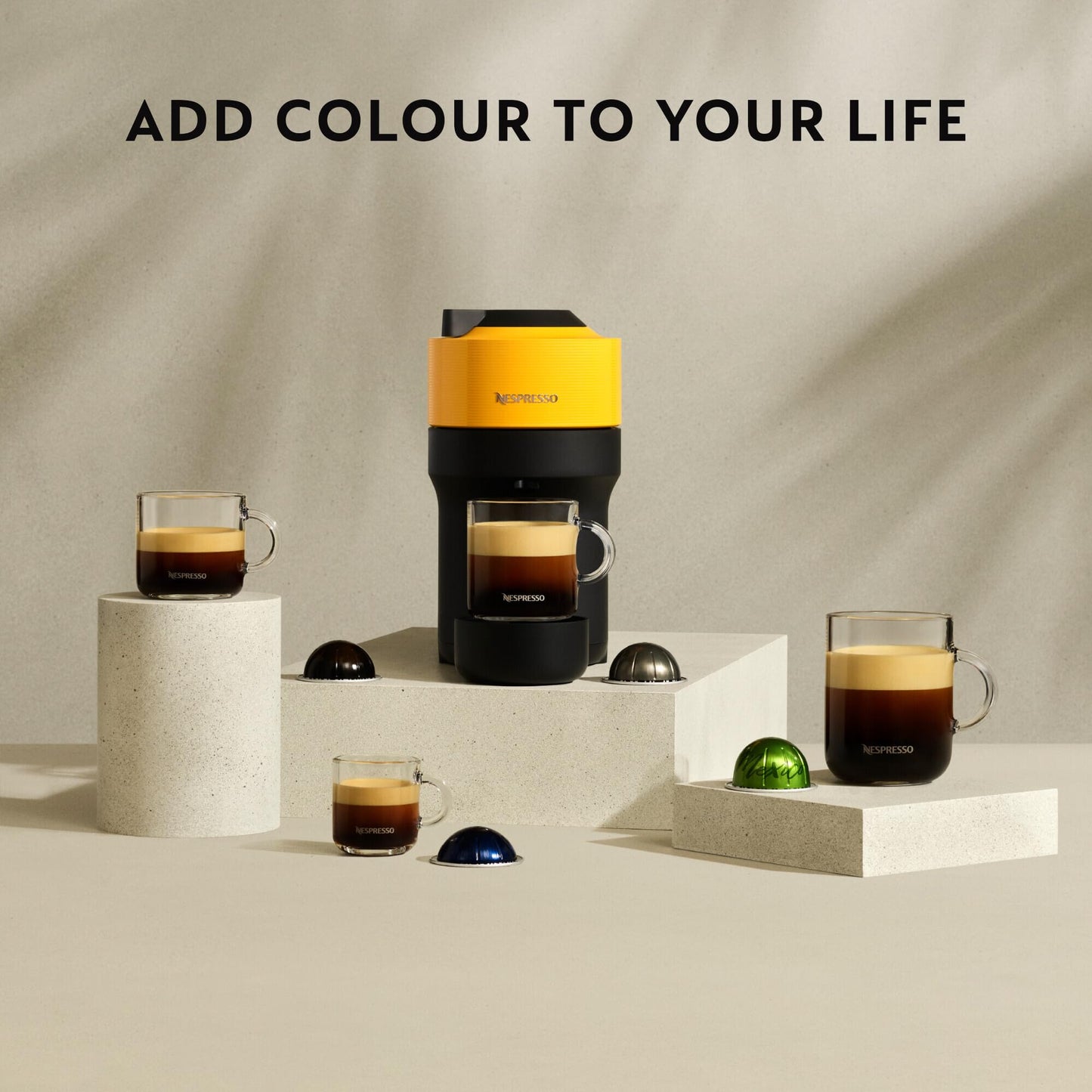 Nespresso Vertuo Pop Coffee Machine by De'Longhi, Over 30 Varieties of Pods, Compact Footprint, Americano, ENV90.B, Black
