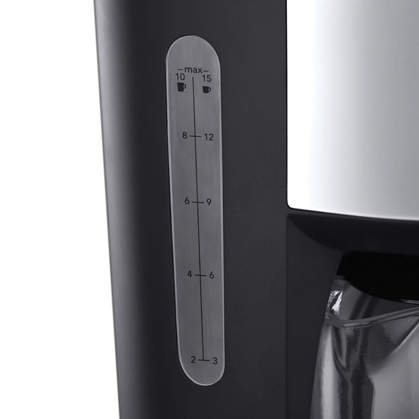 Russell Hobbs Buckingham Filter Coffee Machine, 1.25L Carafe/10 Cups, 1-4 Cup Brewing Option, Fast Brew, 24hr Timer, 40min Keep Warm, 20680