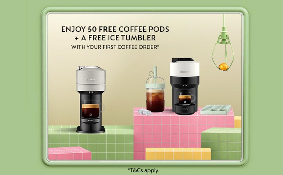 Nespresso Vertuo Next Coffee Pod Machine, Centrifusion Technology, Wi-Fi and Bluetooth Enabled, Energy Saving Design, Multiple Cup Sizes, Matte Black