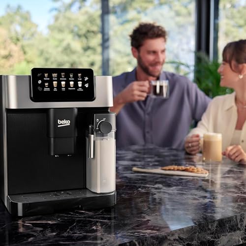 Beko Bean to Cup Coffee Espresso Machine CaffeExperto CEG7304X | Milk Jug | Colour Touch Screen Panel | 19 Bar Pressure, 2 Coffee Nozzles, Silver