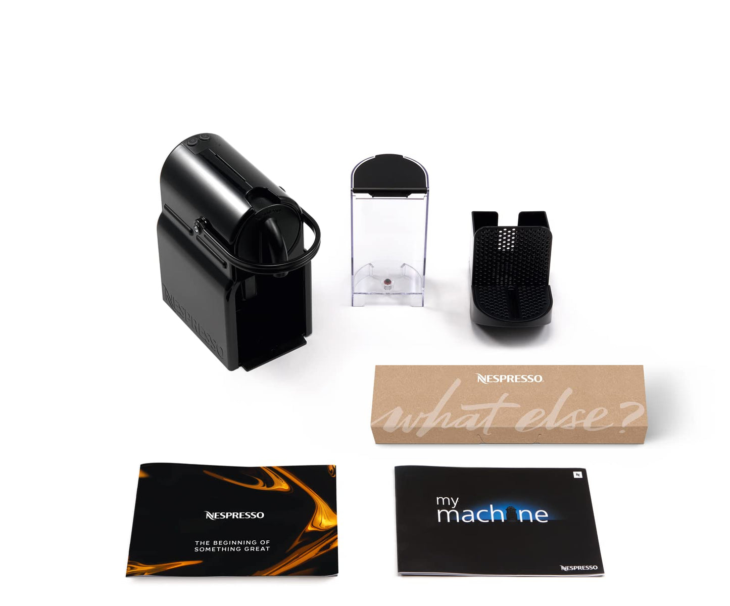 Nespresso DeLonghi EN 80.B - Inissia Capsule Coffee Pod Machine - Auto Brew Stop, fast Heat-up, auto Off - 0.8 Liters, 19 Bar - incl. 16 Pods - black