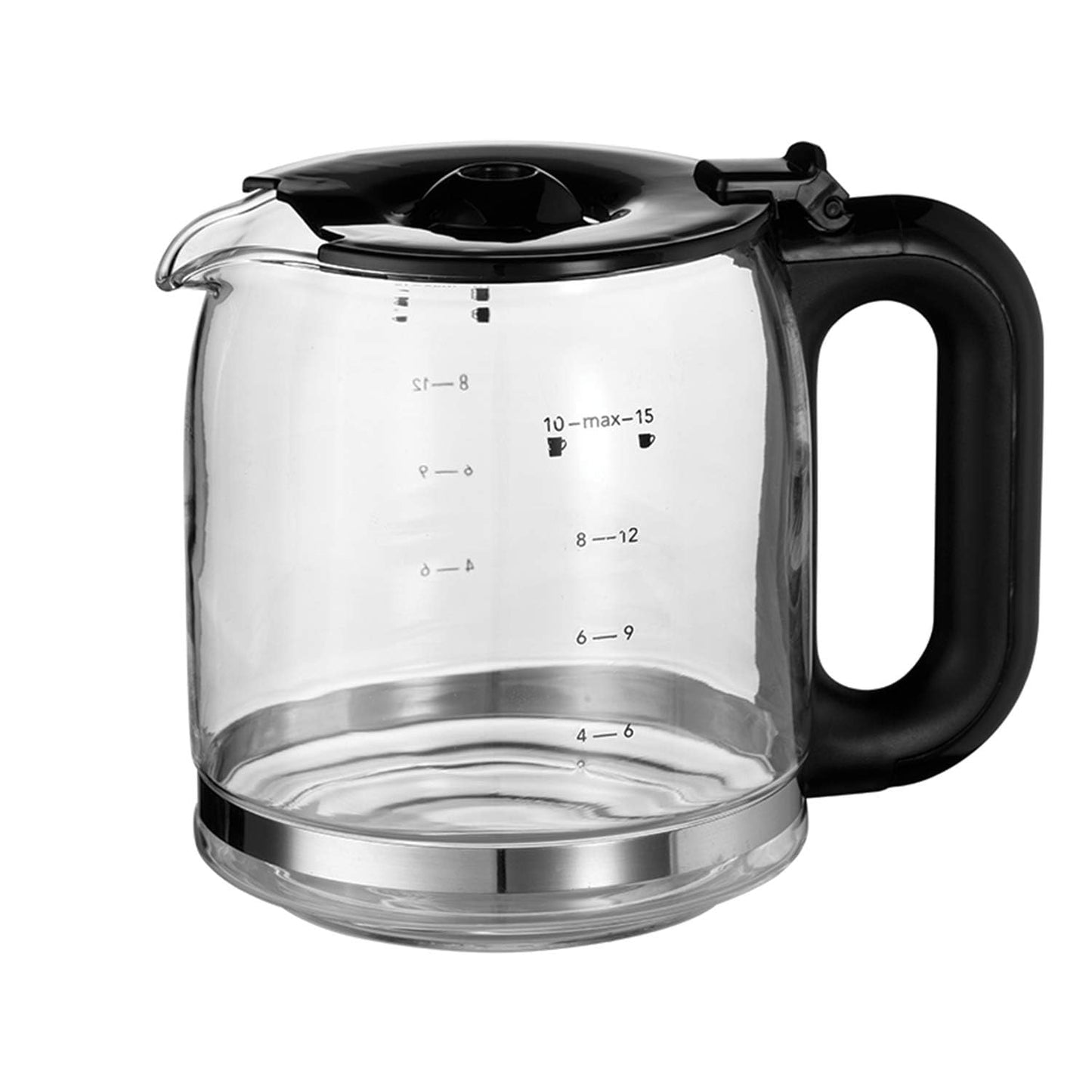 Russell Hobbs Buckingham Filter Coffee Machine, 1.25L Carafe/10 Cups, 1-4 Cup Brewing Option, Fast Brew, 24hr Timer, 40min Keep Warm, 20680