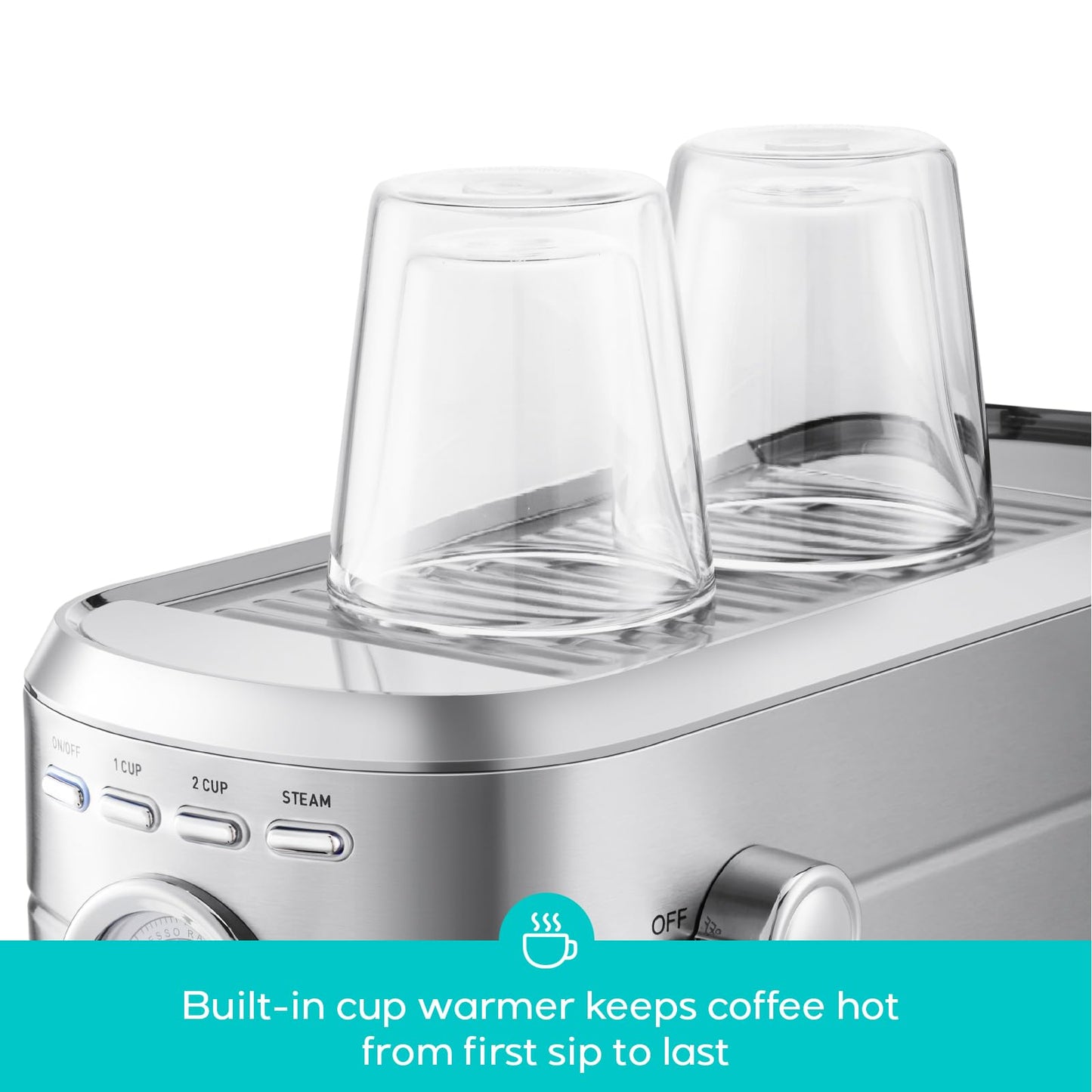 CASABREWS CM5418 Espresso Machine 20 Bar, Barista Espresso Maker with Steam Milk Frother, Stainless Steel Coffee Machine  Silver