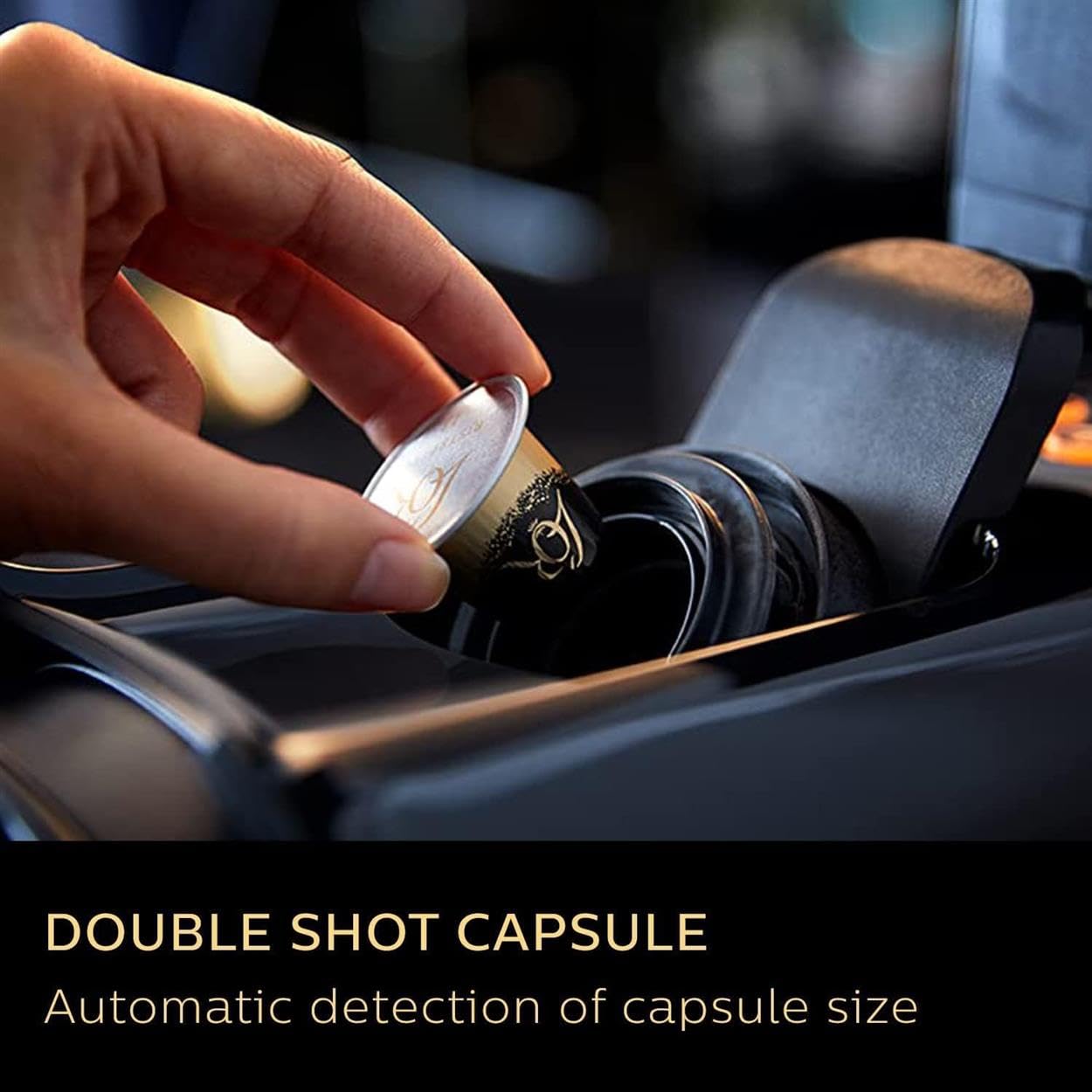 Philips L'OR Barista Sublime Capsule Coffee Machine, Double Shot, 1 or 2 Cups, Full Coffee Menu, Black (LM9012/60)