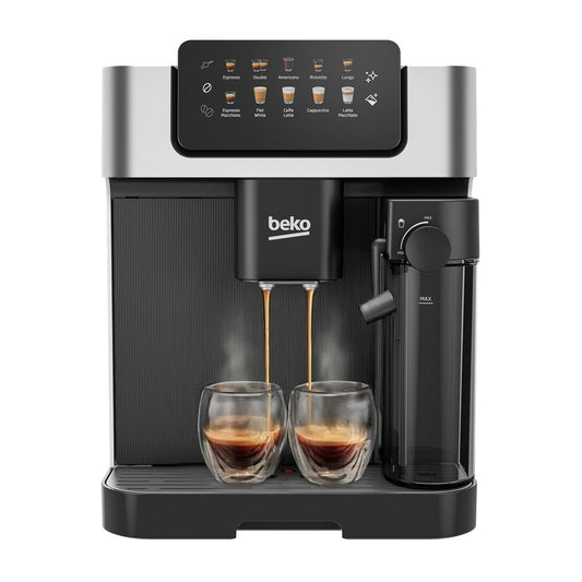 Beko Bean to Cup Coffee Espresso Machine CaffeExperto CEG7304X | Milk Jug | Colour Touch Screen Panel | 19 Bar Pressure, 2 Coffee Nozzles, Silver