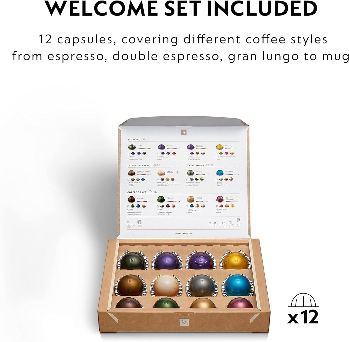 Nespresso Vertuo Next Coffee Pod Machine, Centrifusion Technology, Wi-Fi and Bluetooth Enabled, Energy Saving Design, Multiple Cup Sizes, Matte Black