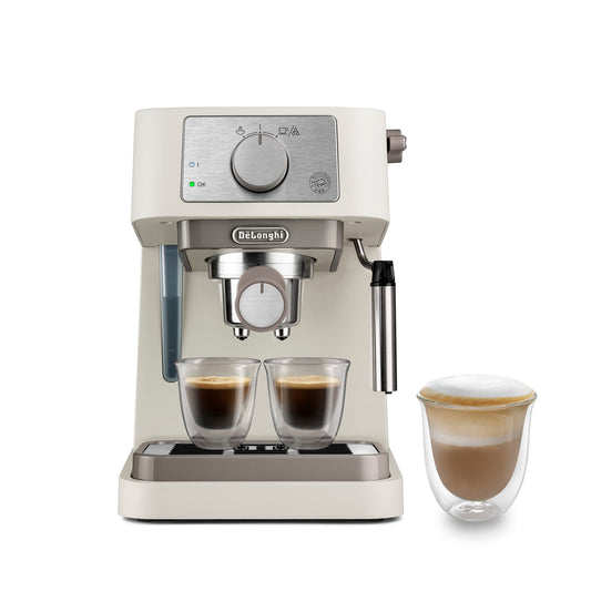 De'Longhi Manual Coffee Machine Stilosa EC260.CR, 15 Bar Pressure, Cappuccino System, Automatic Switch-Off, Compatible with ESE pods,  Cream