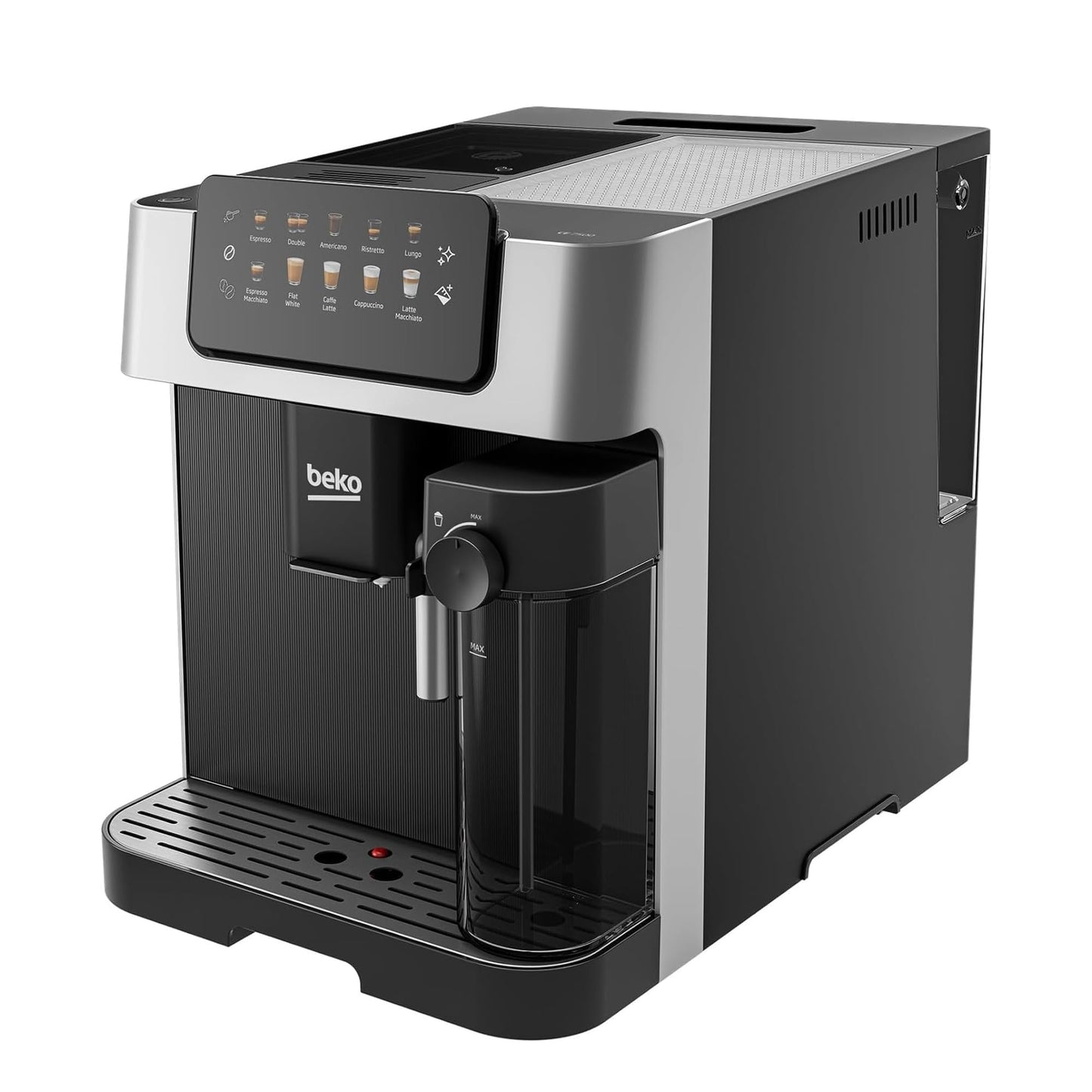 Beko Bean to Cup Coffee Espresso Machine CaffeExperto CEG7304X | Milk Jug | Colour Touch Screen Panel | 19 Bar Pressure, 2 Coffee Nozzles, Silver