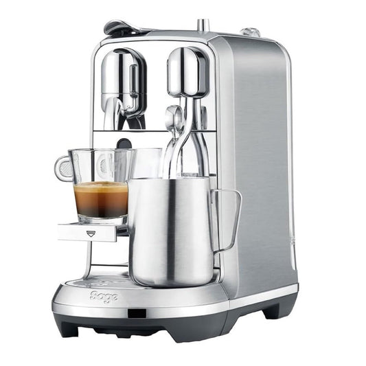 Nespresso Creatista Plus Automatic Pod coffee machine with milk frother wand for Espresso, Cappuccino & Flat White by Sage in Brushed Stainless Steel