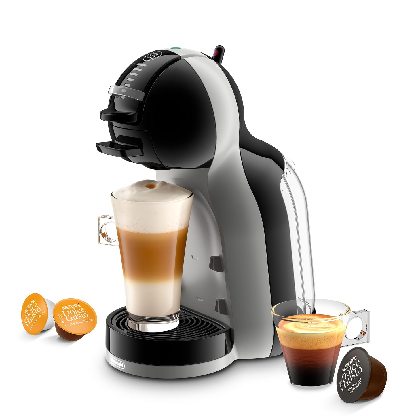 Nescafé Dolce Gusto by De'Longhi Mini Me EDG155.BG Pod Coffee Machine And Other Automaic Drinks - Black & Artic Grey