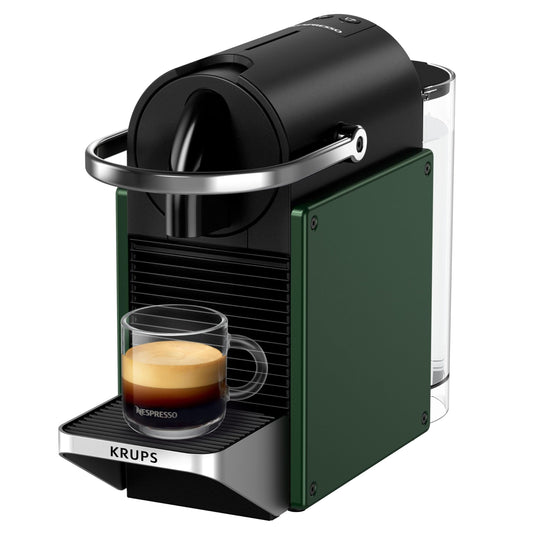 Nespresso Pixie Coffee Pod Machine by Krups, Compact Espresso Maker for Original Pods, 19-Bar High Pressure, Fast Heat-Up, Dark Green XN3063G0